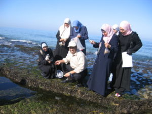 Marine ecology fieldwork (Photograph by: Mohammed Abd Rabou)
